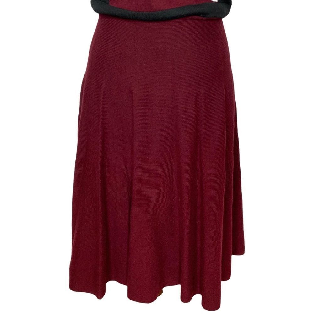 Romeo & Juliette Couture Maroon Red Sleeveless Sweater Dress Fit & Flare Size L - Picture 5 of 11